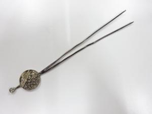 アンティーク　彫金透かし　簪